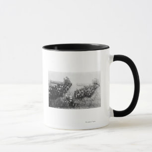Taza Escena de la máquina segadora