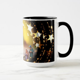 Taza Escena de la Natividad Crib Virgen María Infante 