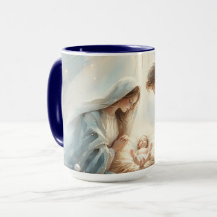 Taza Escena de la Natividad de la Sagrada Familia Radia