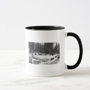 Taza Escena de la nieve del parque nacional de secoya