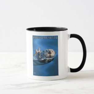 Taza Escena de la nutria de MassachusettsSea