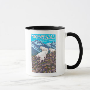 Taza Escena de las cabras de montaña - Montana