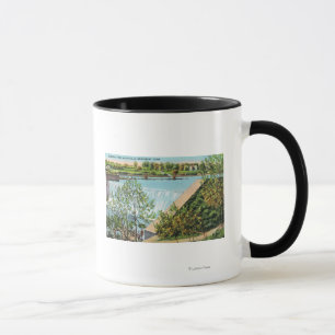 Taza Escena de las caídas del agua del parque de