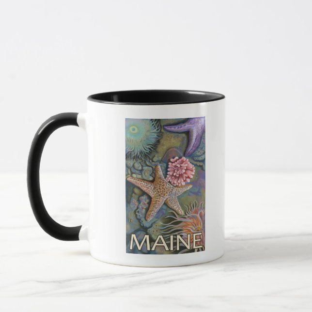 Taza Escena de MaineTidepool (Izquierda)