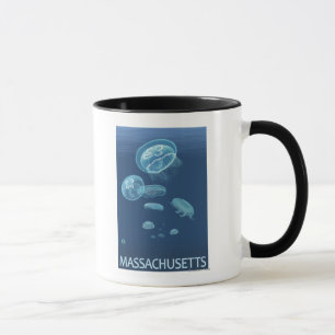 Taza Escena de MassachusettsJellyfish