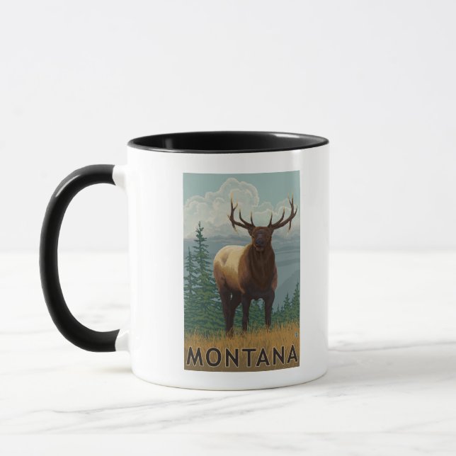 Taza Escena de MontanaElk (Izquierda)