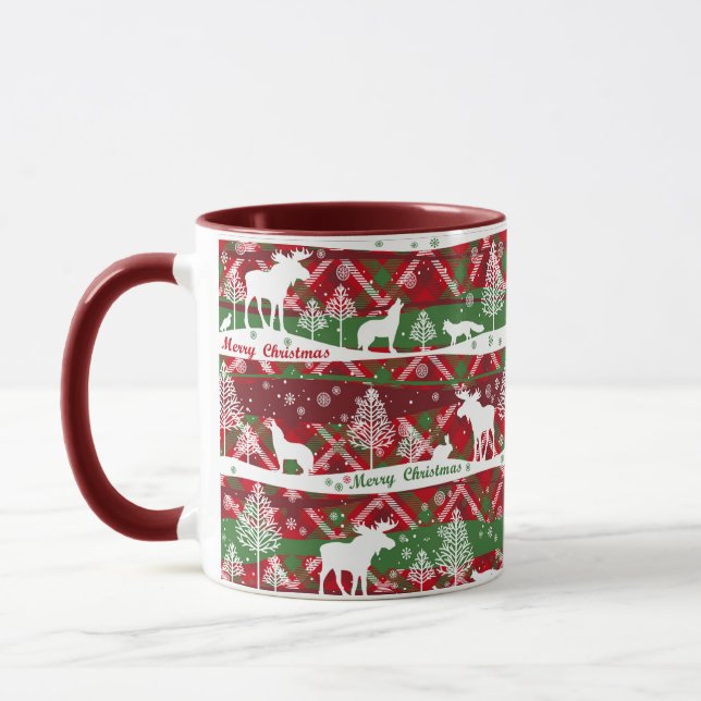 Taza Escena de Navidades Mug-Two Tone-Red/Green (Izquierda)