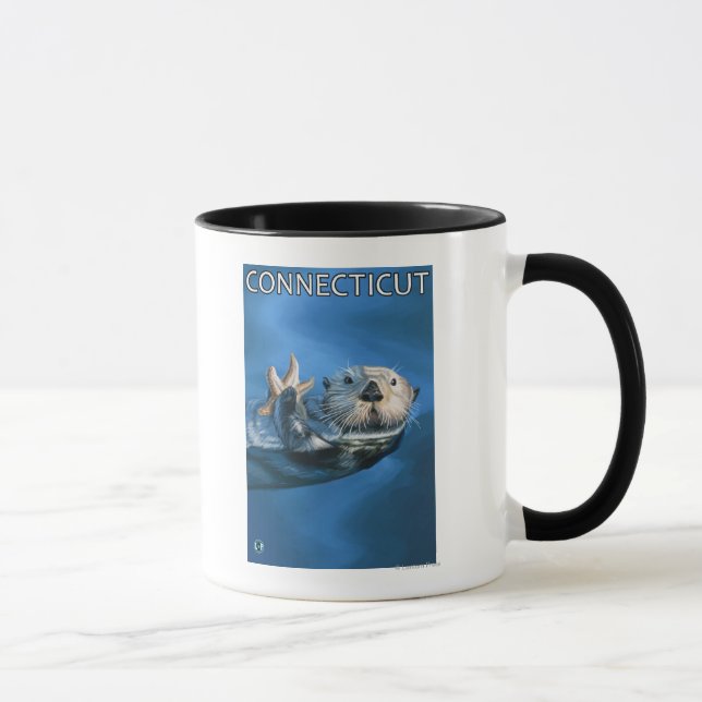Taza Escena de Otter de ConnecticutSea (Derecha)