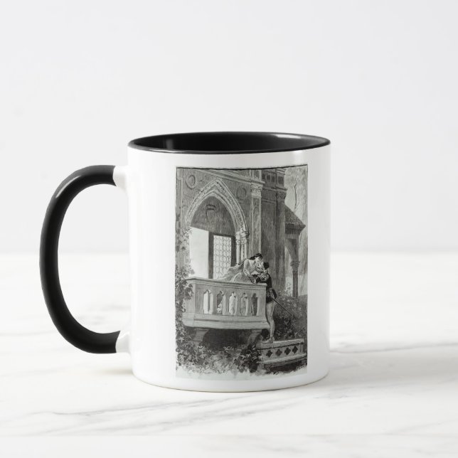 Taza Escena del acto II de Romeo y de Juliet (Izquierda)