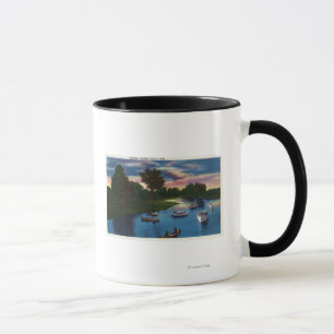 Taza Escena del canotaje del parque del valle de