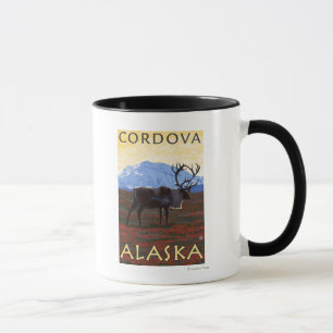 Taza Escena del caribú - Cordova, Alaska