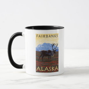 Taza Escena del caribú - Fairbanks, Alaska