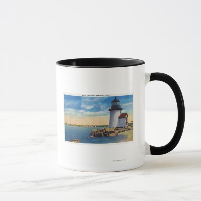 Taza Escena del faro de Brant Point (Derecha)