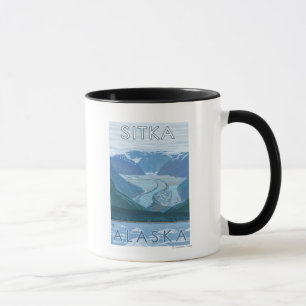 Taza Escena del glaciar - Sitka, Alaska