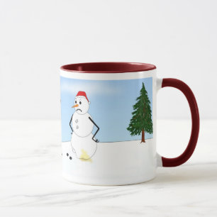 Taza Escena del invierno del Pinscher miniatura