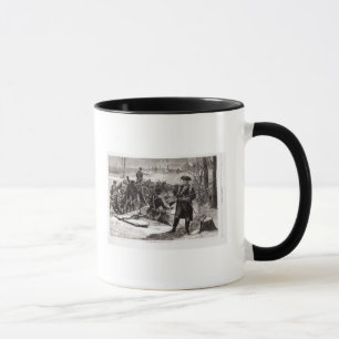 Taza Escena del invierno en el acampamento continental