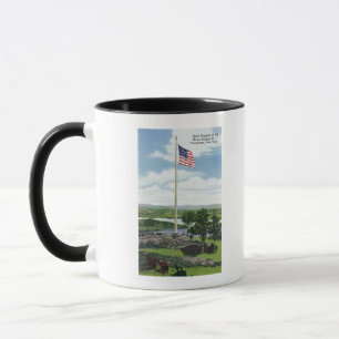 Taza Escena gigante de la asta de bandera del desafío
