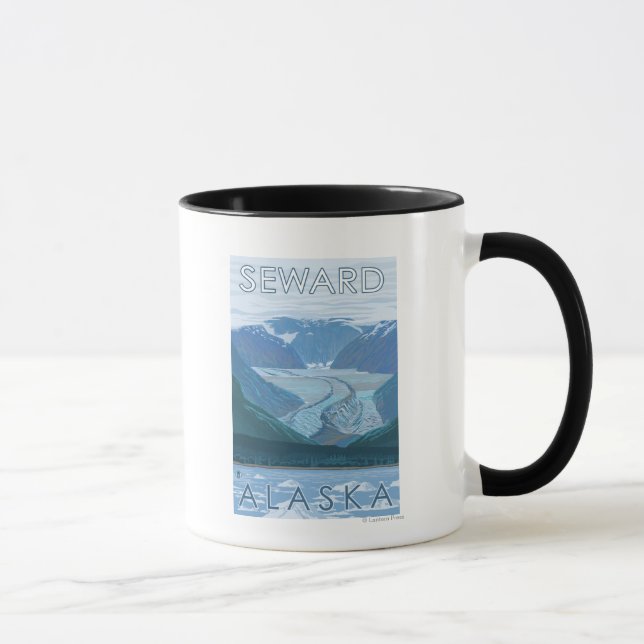 Taza Escena glaciar - Seward, Alaska (Derecha)