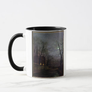 Taza Escena iluminada por la luna de la calle, 1882