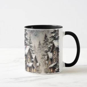 Taza Escena Invernal Nevada