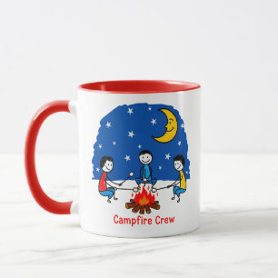 Taza Escena Nocturna de la Tripulación del Campamento I