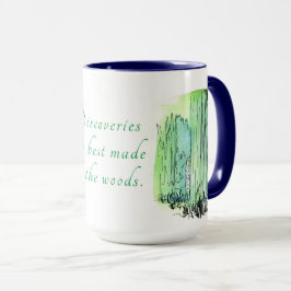 Taza Escena verde y azul de los bosques