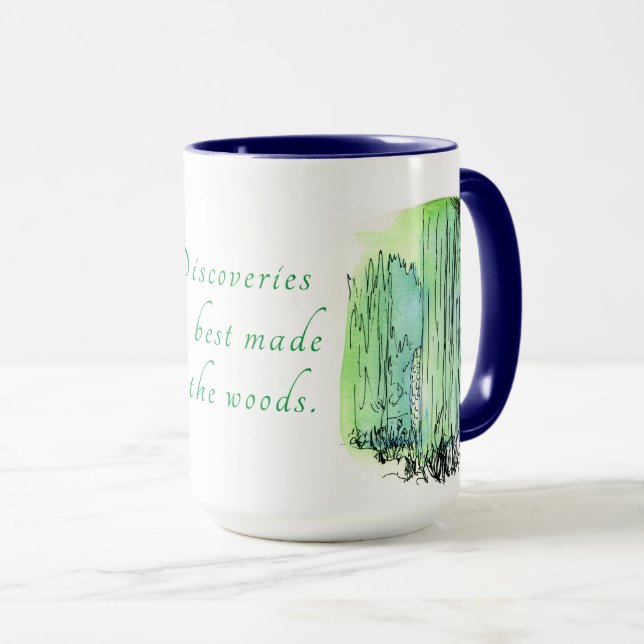 Taza Escena verde y azul de los bosques (Anverso derecho)