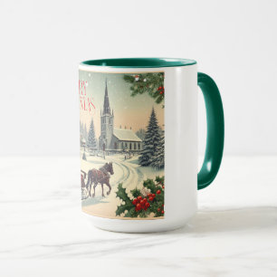 Taza Escenario de Navidades Vintage/Classic