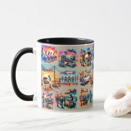 Taza Escenas de Cocina de Cowboy Occidental BBQ 1