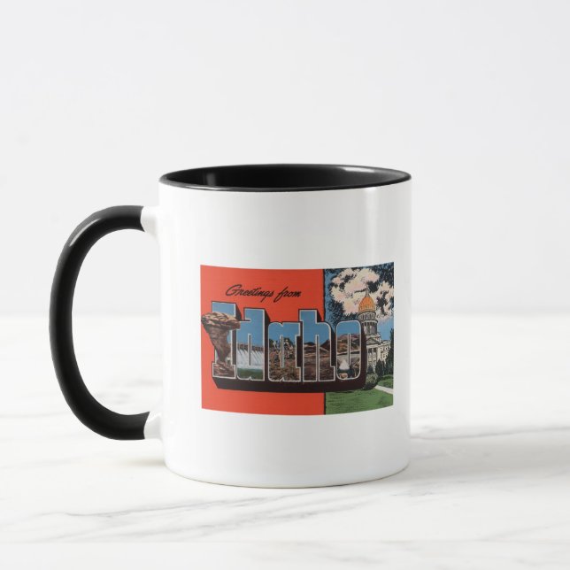 Taza Escenas de letras grandes de IdahoIdaho (Izquierda)