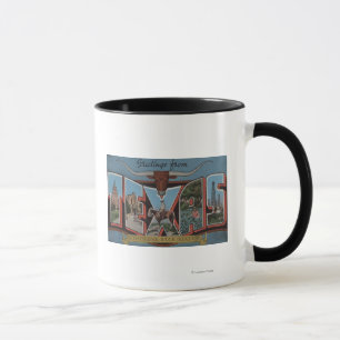 Taza Escenas de letras grandes de Texas