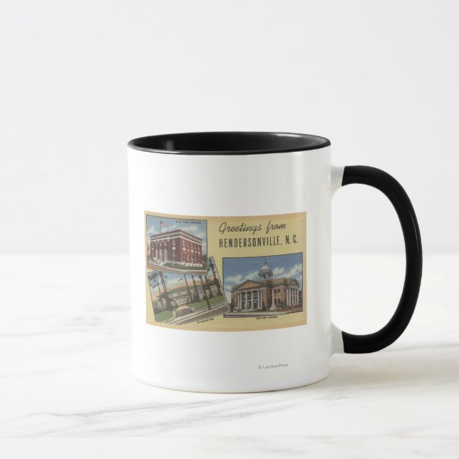 Taza Escenas de letras grandes - Hendersonville, NC (Derecha)