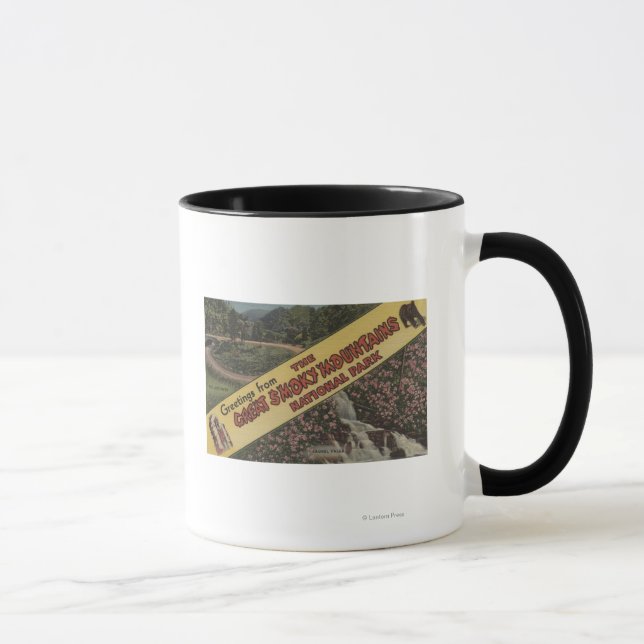 Taza Escenas de letras grandes - Mts ahumados. Nat'l Pa (Derecha)