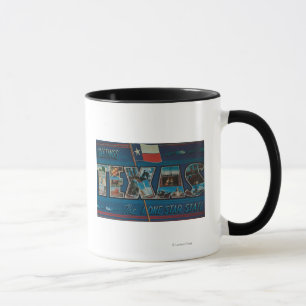 Taza Escenas grandes de la letra de Tejas (bandera de
