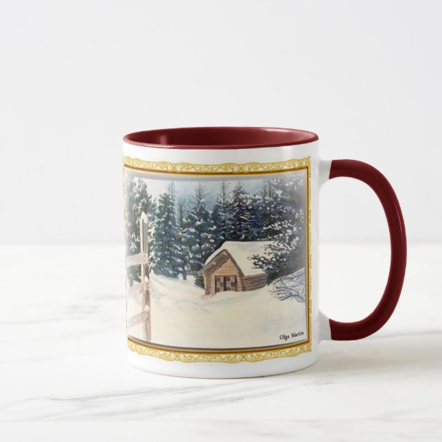 Taza Escenas personalizable de invierno (Derecha)