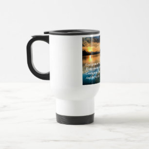 Taza escénica del viaje del rezo de la serenidad