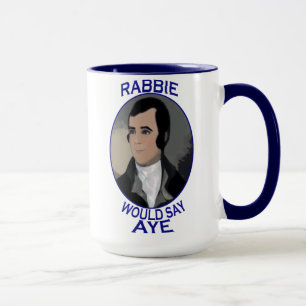 Taza escocesa de la independencia de Robert Burns