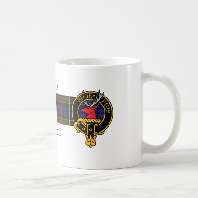 Taza escocesa del escudo y del tartán de Cowan (Derecha)