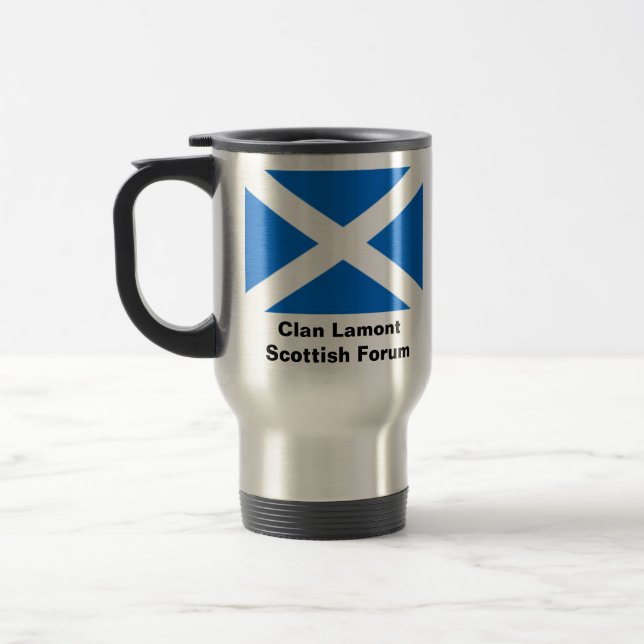 Taza escocesa del viaje del foro de Lamont del (Izquierda)