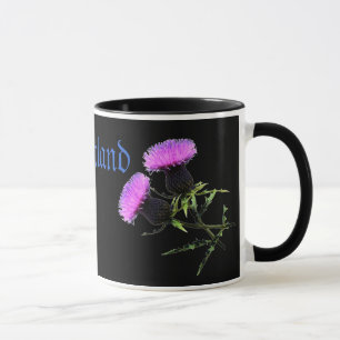 Taza Escocia, cardo la flor nacional de