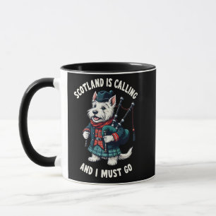 Taza Escocia: Perro Terrier Escocia llama y debo hacerl