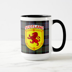 Taza Escocia rojo León Rampante, plaid de tartán MacDon