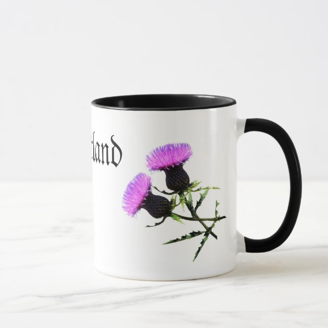 Taza Escocia, Thistle es la flor nacional de (Derecha)