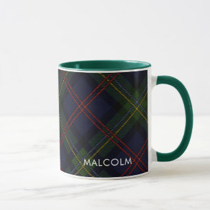 Taza Escoja elegante Keepsake rústico Tartán personaliz
