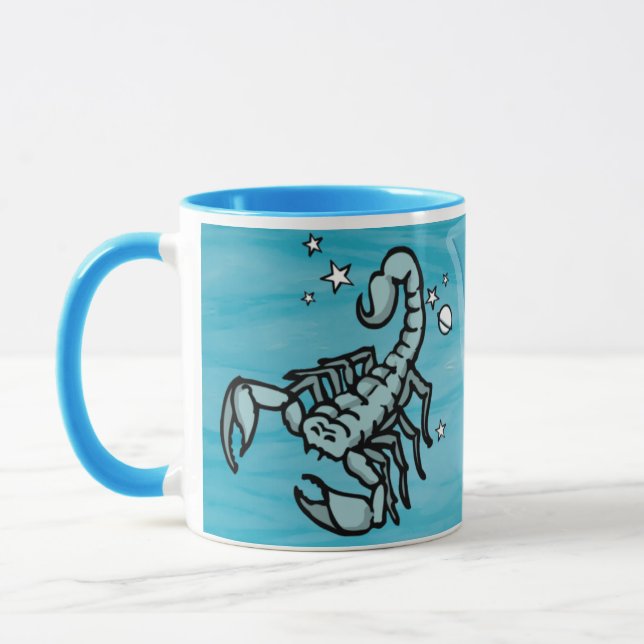 Taza Escorpio El signo del agua Escorpión atraco astrol (Izquierda)
