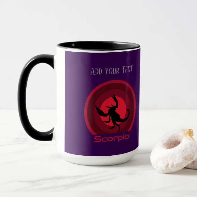 Taza Escorpio Personalizable Mug (Con donut)