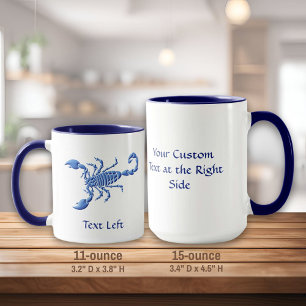 Taza Escorpión azul
