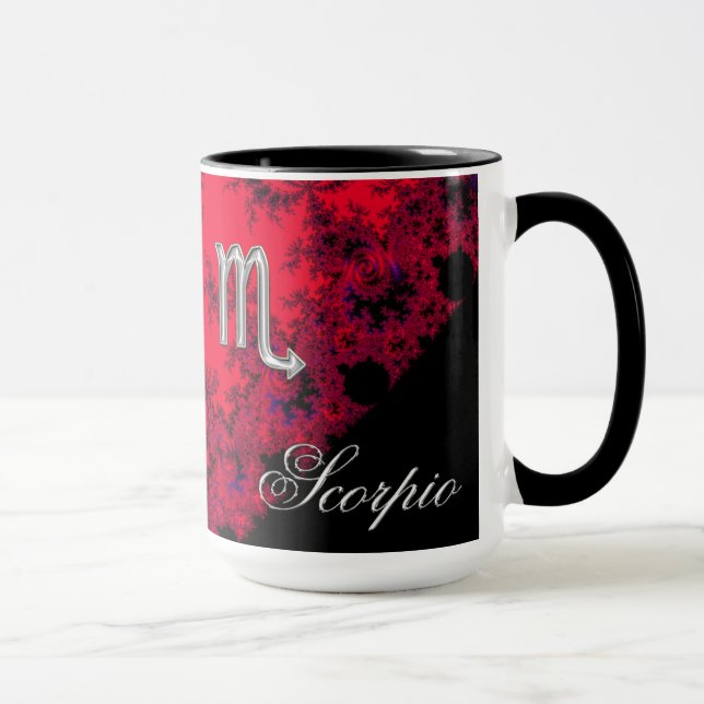 Taza Escorpión rojo y negro del Rótulo del zodiaco (Derecha)