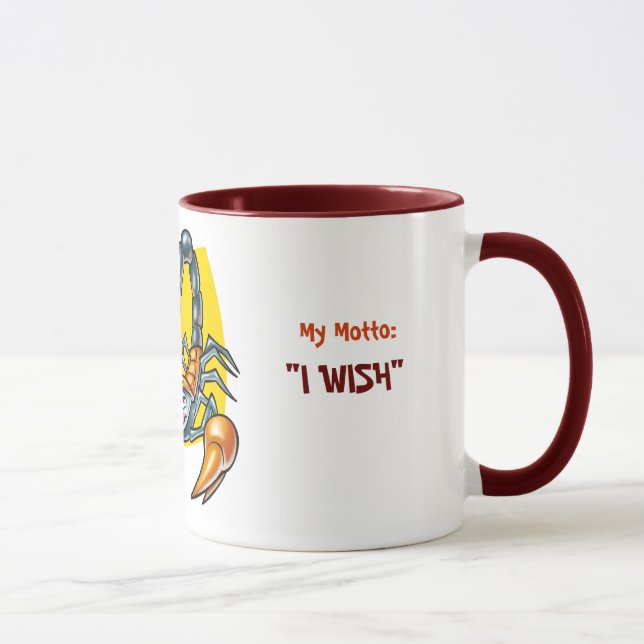 Taza Escorpión, soy: &Passionate ocultado, mi lema: , (Derecha)