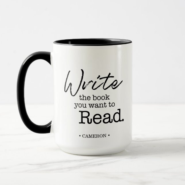 Taza Escribir el libro que desea leer Personalizado (Izquierda)